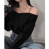 オフショルダーシャツブラウス | by muni:r | 詳細画像9 