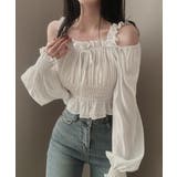 ラブリーススモックオフブラウス | by muni:r | 詳細画像1 