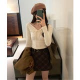 リボンシャーリングオフショルダーロングTシャツ | by muni:r | 詳細画像3 