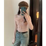 リボンシャーリングオフショルダーロングTシャツ | by muni:r | 詳細画像9 