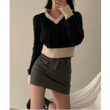 バイカラークロップドニット | by muni:r | 詳細画像5