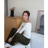 スリットオフショルダーストラップロングTシャツ | by muni:r | 詳細画像12