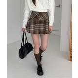 ハーフプリーツチェックスカート | by muni:r | 詳細画像12 