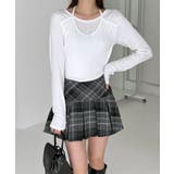 ハーフプリーツチェックスカート | by muni:r | 詳細画像6 