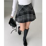 ハーフプリーツチェックスカート | by muni:r | 詳細画像7 