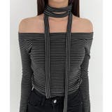 ボーダーオフショルダーマフラーSET | by muni:r | 詳細画像25 