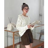 ショルダーリボンケーブルルーズニット | by muni:r | 詳細画像27 