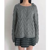 ショルダーリボンケーブルルーズニット | by muni:r | 詳細画像30 