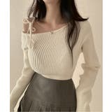 アンバランスリボンリブニット | by muni:r | 詳細画像1