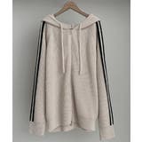 トラックラインニットフードジップアップ | by muni:r | 詳細画像15