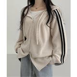 トラックラインニットフードジップアップ | by muni:r | 詳細画像5