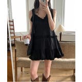 ブラック | フリルビスチェワンピース | by muni:r