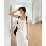 レースシースルーレイヤードホルターブラウス T | by muni:r | 詳細画像10