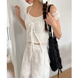 レースシースルーレイヤードホルターブラウス T | by muni:r | 詳細画像12