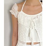 レースシースルーレイヤードホルターブラウス T | by muni:r | 詳細画像17