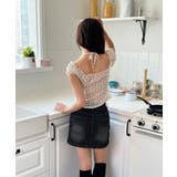 レースシースルーレイヤードホルターブラウス T | by muni:r | 詳細画像8