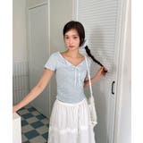 ハートシャーリングリボンVネックT+ヘアシュシュセット | by muni:r | 詳細画像4