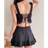 バックコルセット×フリル 2ピースビキニ | by muni:r | 詳細画像9 