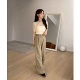 【低身長/高身長/5色展開】ピンタックワイドロングスラックス | by muni:r | 詳細画像15