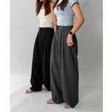 【低身長/高身長/5色展開】ピンタックワイドロングスラックス | by muni:r | 詳細画像32