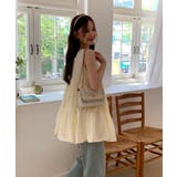 【着用動画あり・2色展開】ピュアカンカンリボンミニワンピース | by muni:r | 詳細画像10 