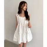 【着用動画あり・2色展開】ピュアカンカンリボンミニワンピース | by muni:r | 詳細画像6 