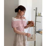 オフショルシャツタイ付き半袖Tシャツ | by muni:r | 詳細画像17