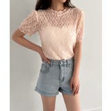 シースルーレースフリル半袖ブラウス | by muni:r | 詳細画像24 