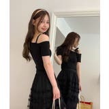 リボンワンショルダー リブスリットオフショルダーTシャツ | by muni:r | 詳細画像12 