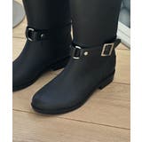 バックルストラップバックジッパーロングレインブーツ | by muni:r | 詳細画像13