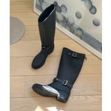 バックルストラップバックジッパーロングレインブーツ | by muni:r | 詳細画像15