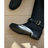 バックルストラップバックジッパーロングレインブーツ | by muni:r | 詳細画像16