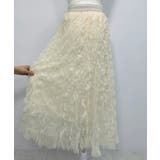 クリームウェーブシフォンマキシスカート | by muni:r | 詳細画像18 