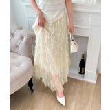 クリームウェーブシフォンマキシスカート | by muni:r | 詳細画像7 