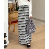 ストライプフレアマキシスカート/2025 AW COLLECTION | by muni:r | 詳細画像3 