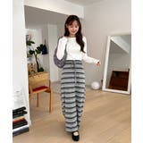 ストライプフレアマキシスカート/2025 AW COLLECTION | by muni:r | 詳細画像5 