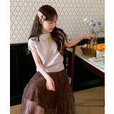 ブラウンクリームウェーブシフォンスカート/2025 AW COLLECTION | by muni:r | 詳細画像2 