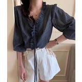 チェックラッフルブラウス/2025 AW COLLECTION | by muni:r | 詳細画像2 