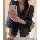 チェックラッフルブラウス/2025 AW COLLECTION | by muni:r | 詳細画像4 