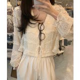 クリームシフォンストリングブラウス/2025 AW COLLECTION | by muni:r | 詳細画像1