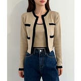 【着用動画あり 3色展開】配色クロップド ニットカーディガン | by muni:r | 詳細画像13