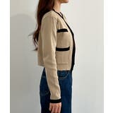 【着用動画あり 3色展開】配色クロップド ニットカーディガン | by muni:r | 詳細画像14