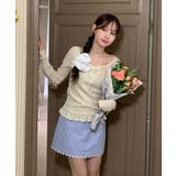 レースリボンストラップトップス/2025 AW COLLECTION | by muni:r | 詳細画像1 