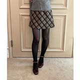 【着用動画あり 2サイズ 2色展開】ガーリーチェックAラインミニスカート | by muni:r | 詳細画像15 