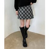 【着用動画あり 2サイズ 2色展開】ガーリーチェックAラインミニスカート | by muni:r | 詳細画像6 