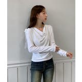 ドレープシャーリングブラウスTシャツ /2025 AW COLLECTION | by muni:r | 詳細画像5