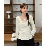 ドットリボンフリルTシャツ 2025 AW | by muni:r | 詳細画像2