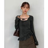 ドットリボンフリルTシャツ 2025 AW | by muni:r | 詳細画像25