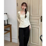 ドットリボンフリルTシャツ 2025 AW | by muni:r | 詳細画像4