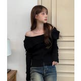 フリルオフショルダーニット/2025 AW COLLECTION | by muni:r | 詳細画像1 